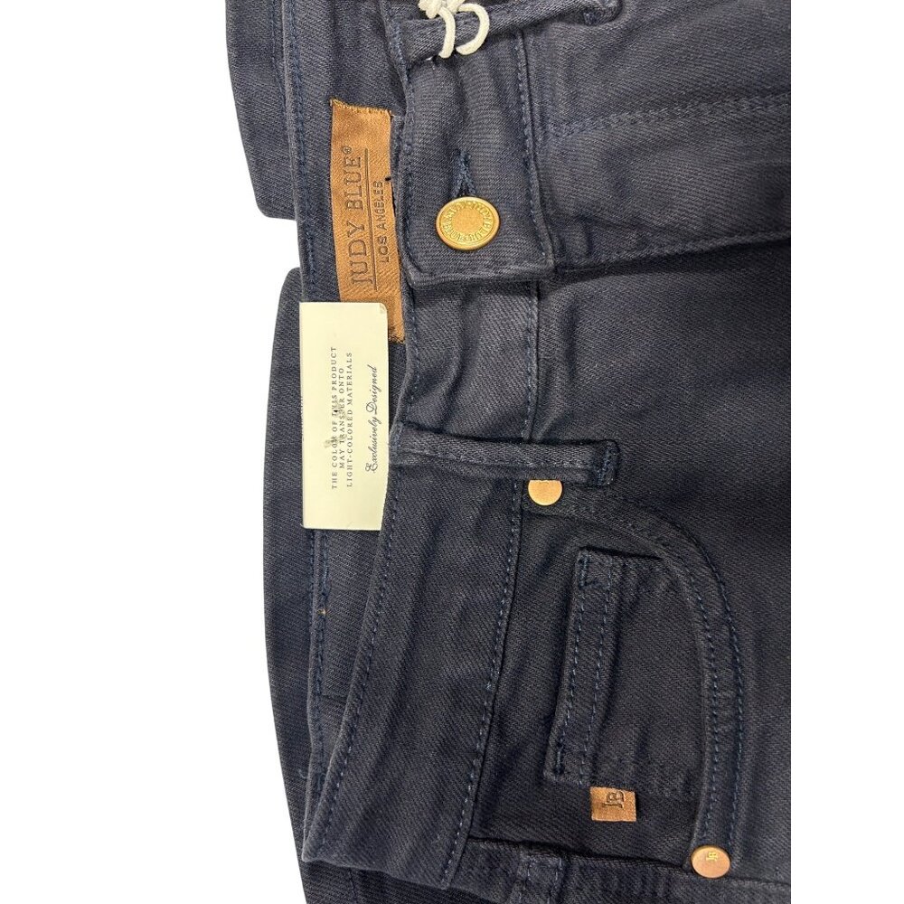 Judy Blue High-Waist Navy Denim Shorts - Picture 7 of 9